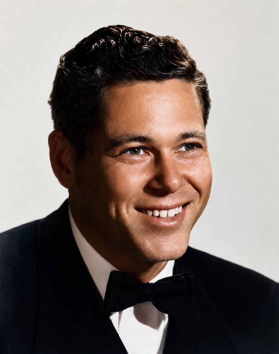 Portrait of Mel Kaye taken at Librascope in 1952 (Enhanced and colorized with AI)