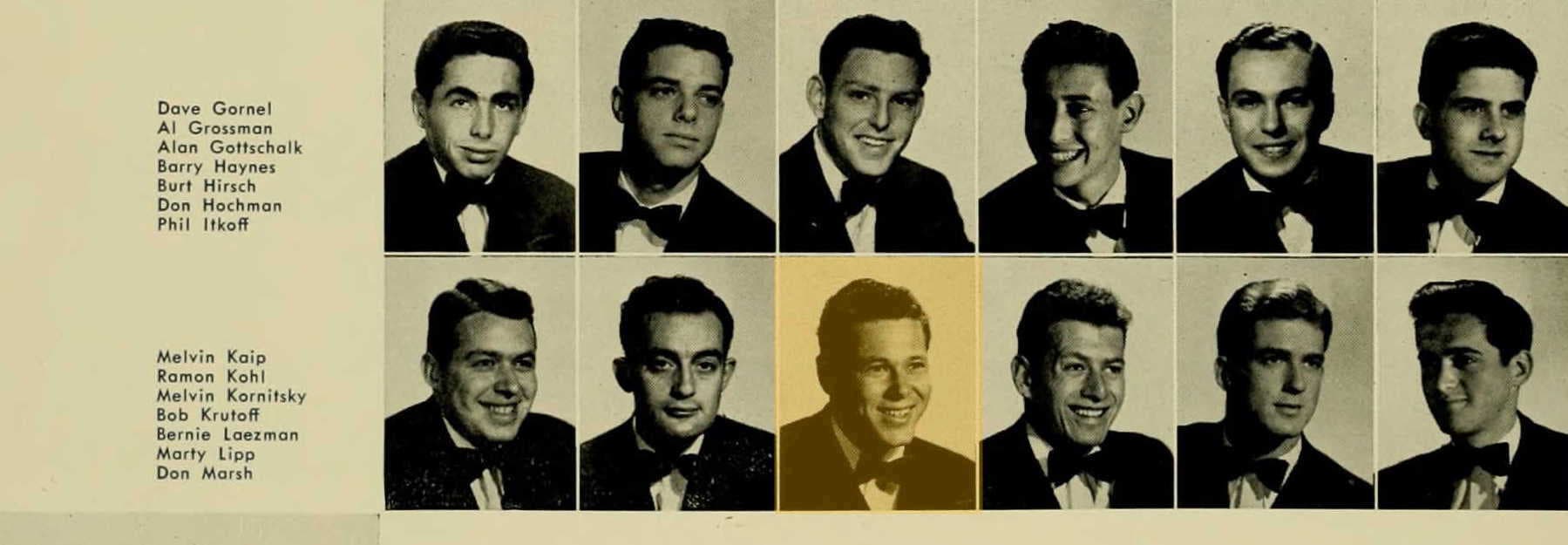 Mel’s portrait, as Melvin Kornitzky, in the UCLA 1951 yearbook (Source: Ancestry.com)