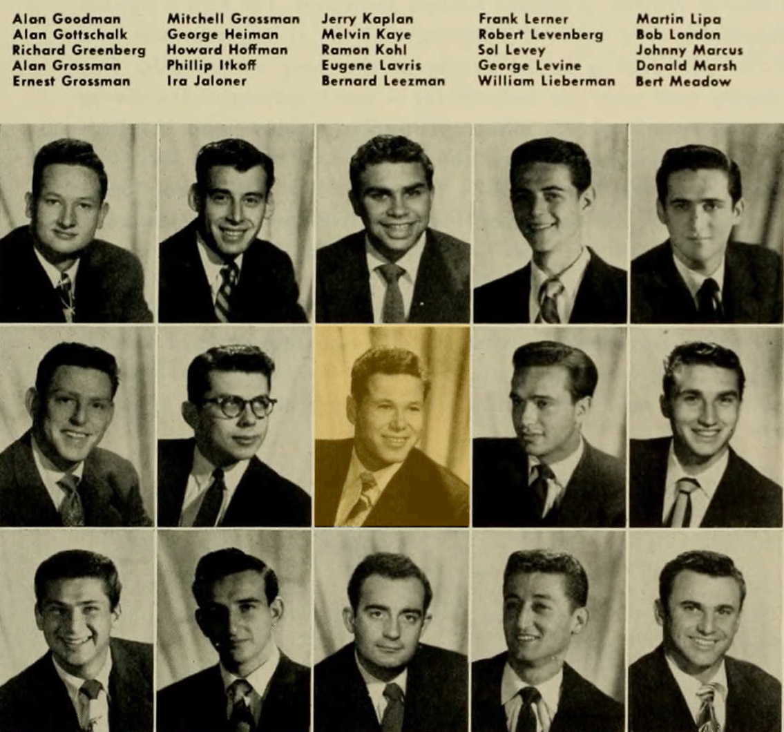 Mel’s portrait, under the name Melvin Kaye, in the UCLA 1951 yearbook (Source: Ancestry.com)